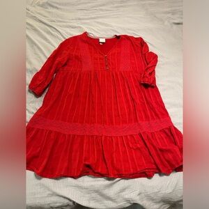 Knox Rose Red Boho Dress XL